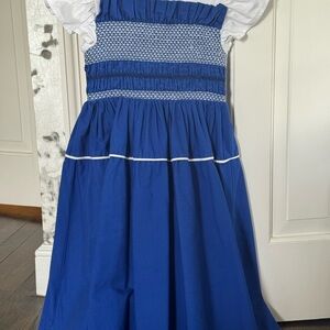 Charming Blue and White Kids Formal Dress